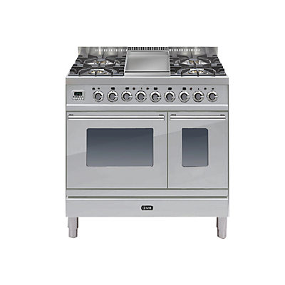 ILVE PDW90FE3 Roma Dual Fuel Freestanding Range Cooker Stainless Steel ILVE PDW90FE3 Roma Dual Fuel Freestanding Range Cooker Stainless Steel